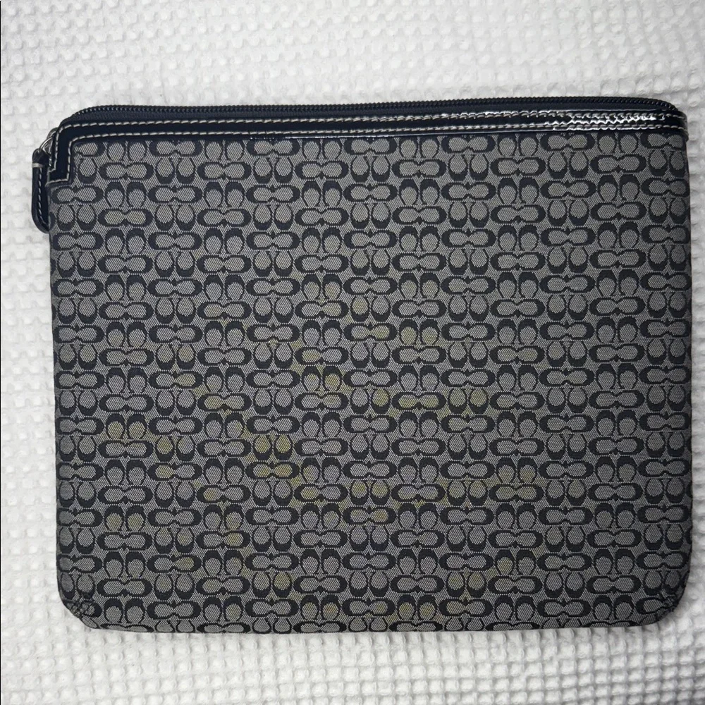 Coach Gray Patterned Tablet Sleeve